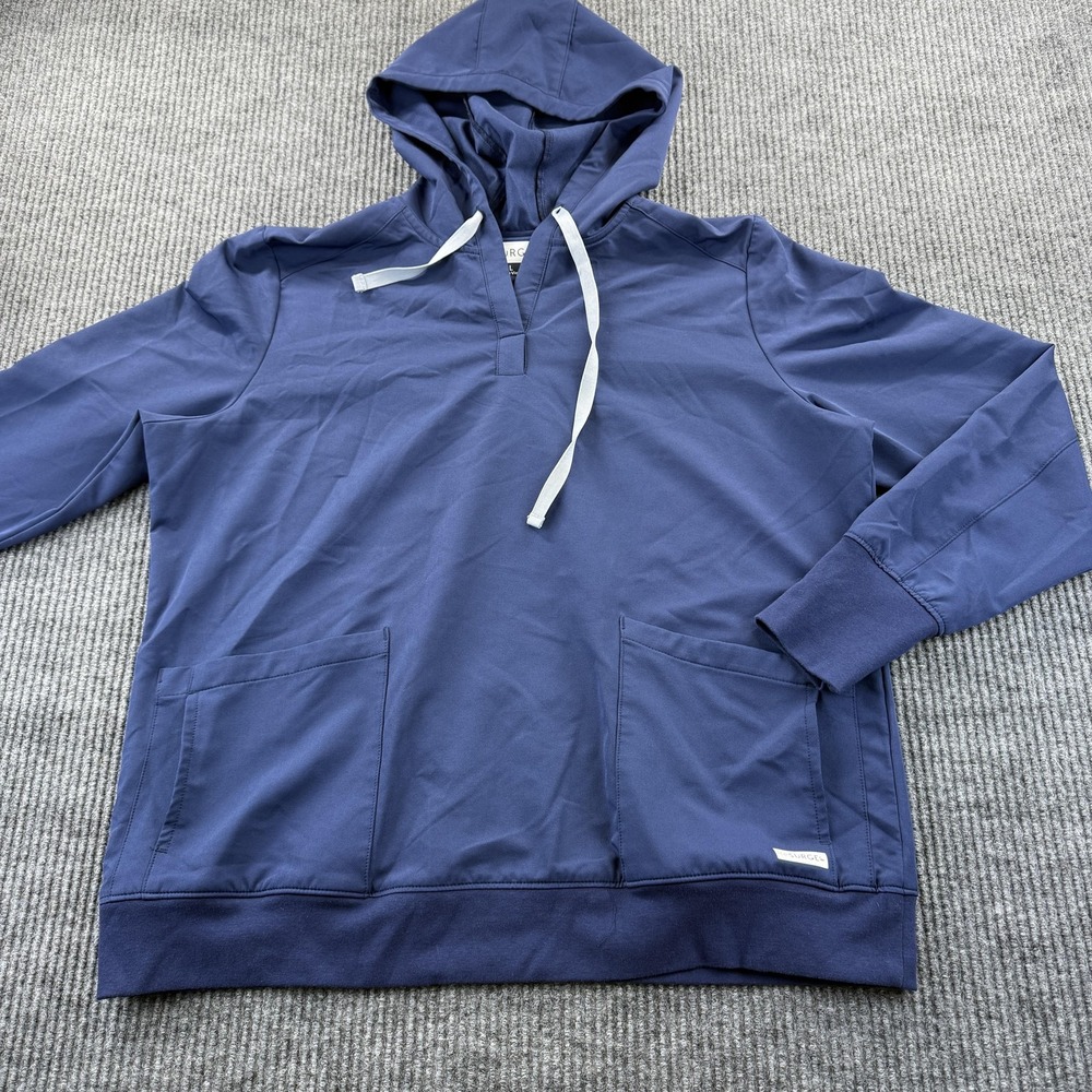 ReSURGE Hoodie‎ Mens Large Navy Blue Pullover Sweatshirt Pockets Athletic